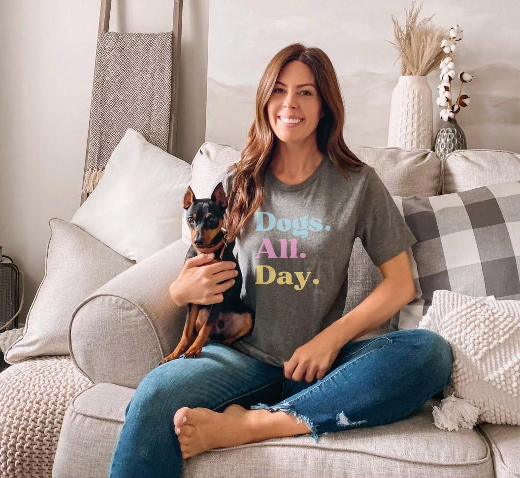 Dogs All Day dog lover tshirt