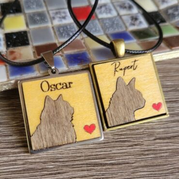 cat silhouette necklaces